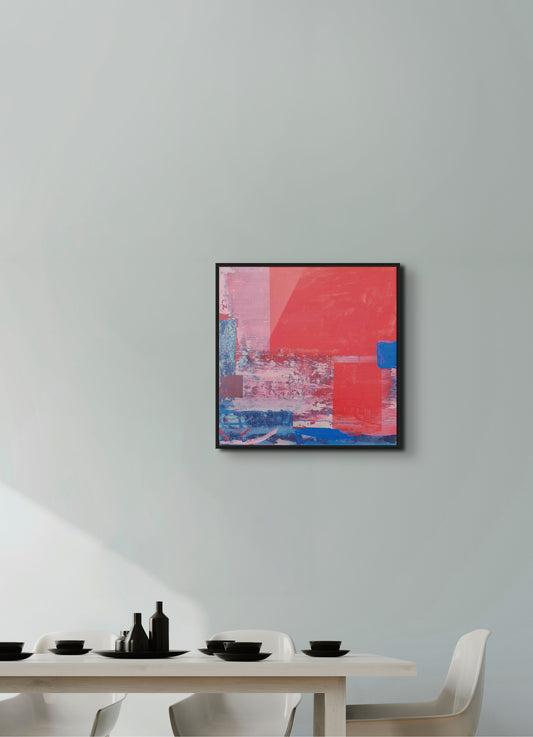 Abstrakta glezna Venēcijas sarkanais. Dabīgs pigments no Veronas. Dabīga “akrila” krāsa. Uz augu bāzes, videi draudzīga. 