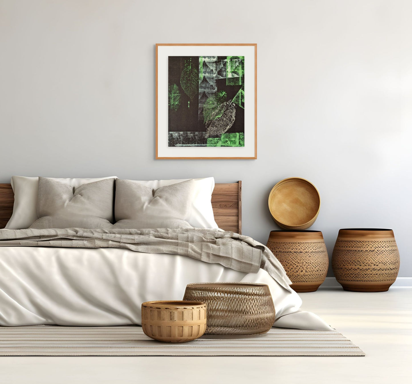 Koku lapām ēna ir balta.