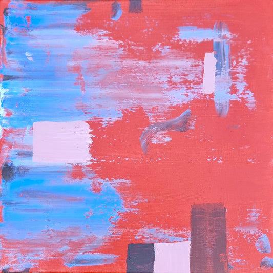 Dabīga “akrila” krāsa, Abstrakta glezna  Venēcijas sarkanais