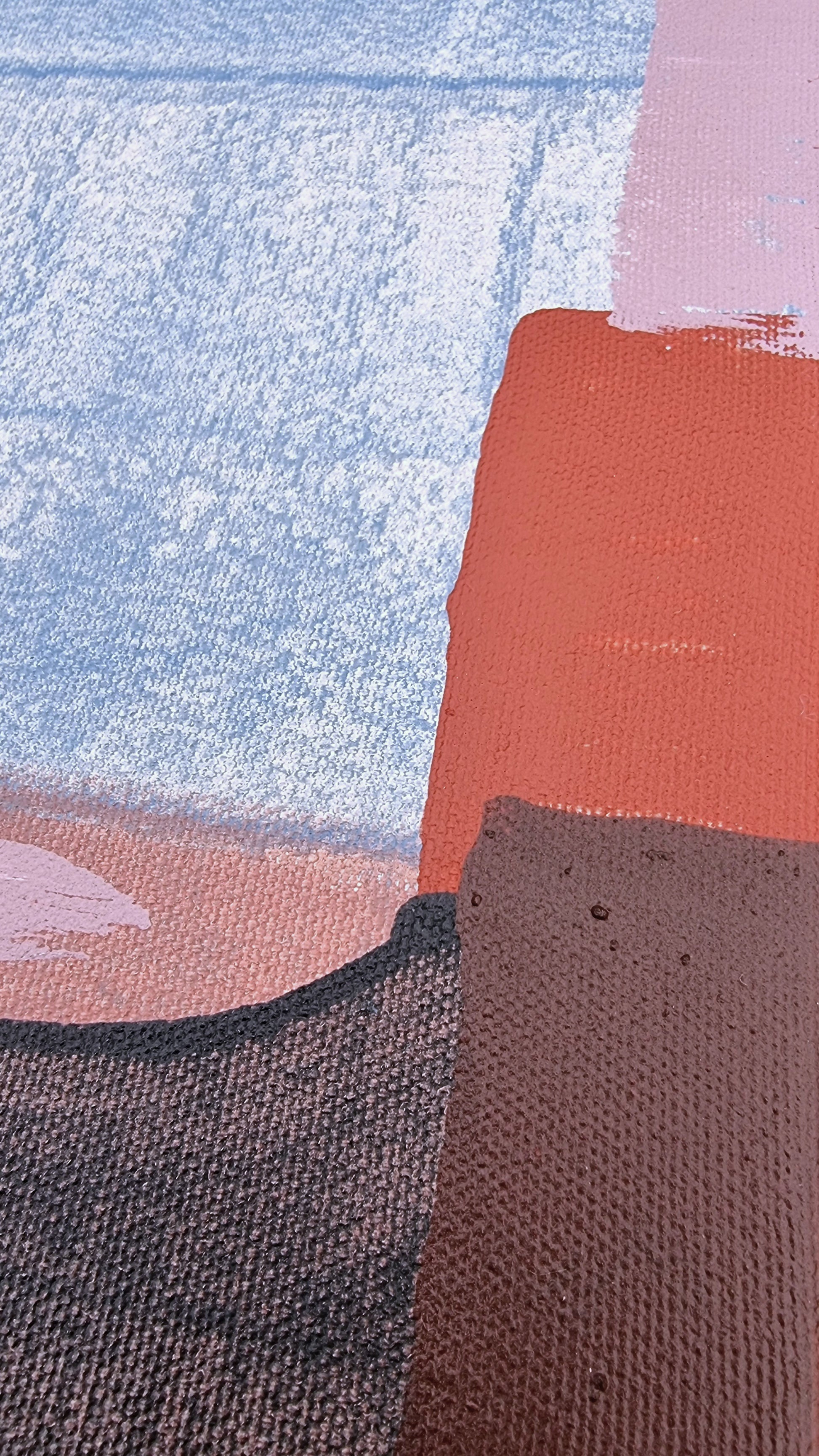 Abstrakta glezna.Venēcijas sarkanais 3. Venēcija.