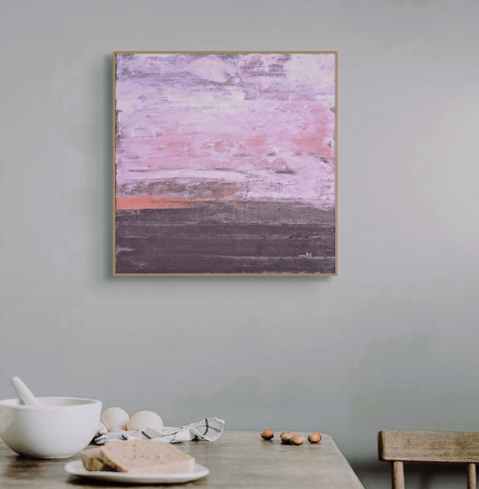 Abstrakta glezna Venēcijas sarkanais 1.  Dabīga “akrila” krāsa. Uz augu bāzes, videi draudzīga.  Venēcijas sarkanais pigments no Veronas  ir 100% dabīgs. 