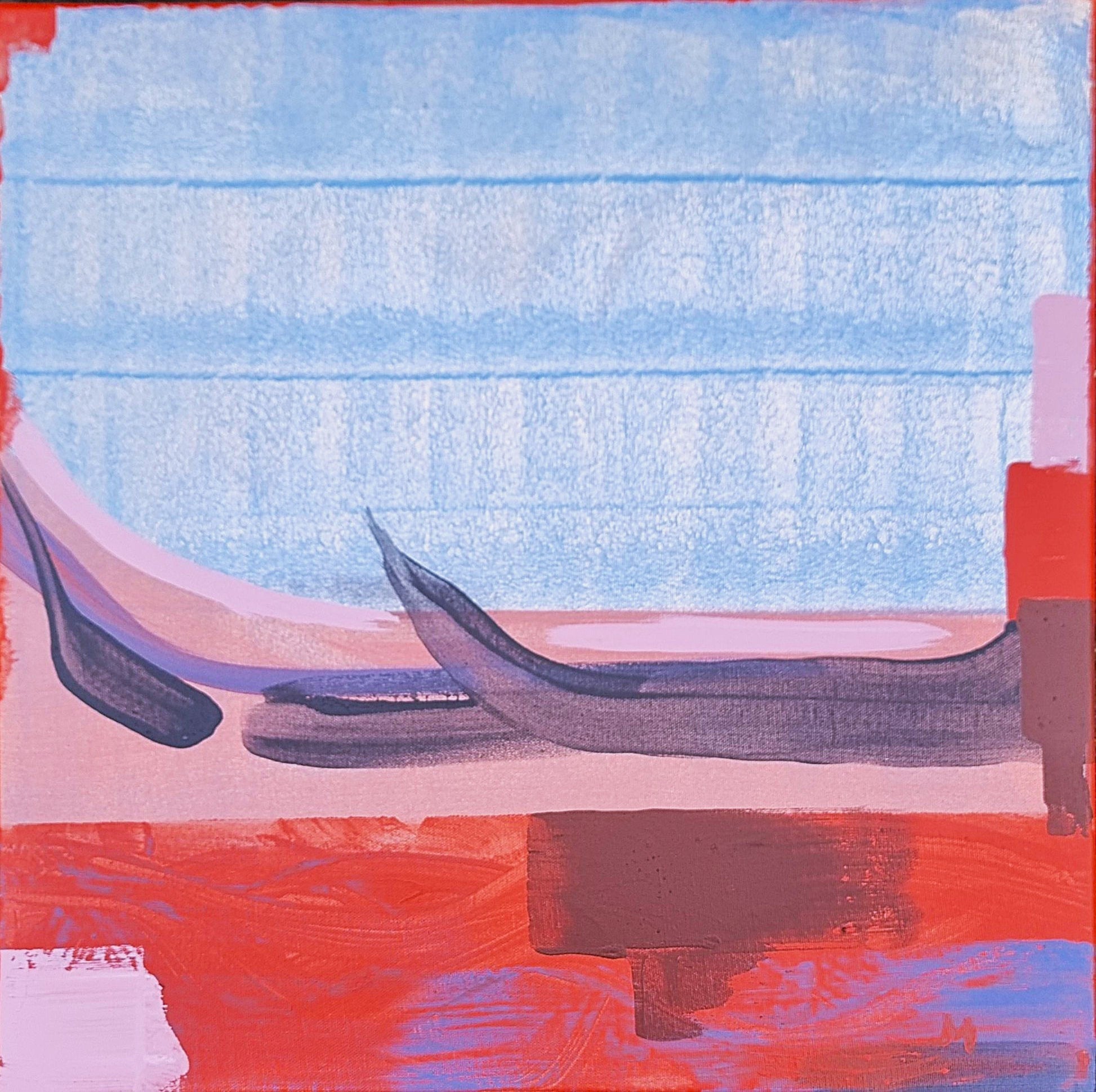 Abstrakta glezna&nbsp; Venēcijas sarkanais 3. Venēcija.