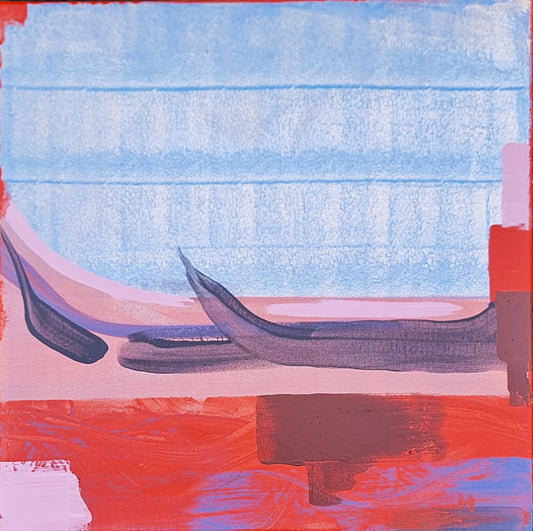 Abstrakta glezna&nbsp; Venēcijas sarkanais 3. Venēcija.