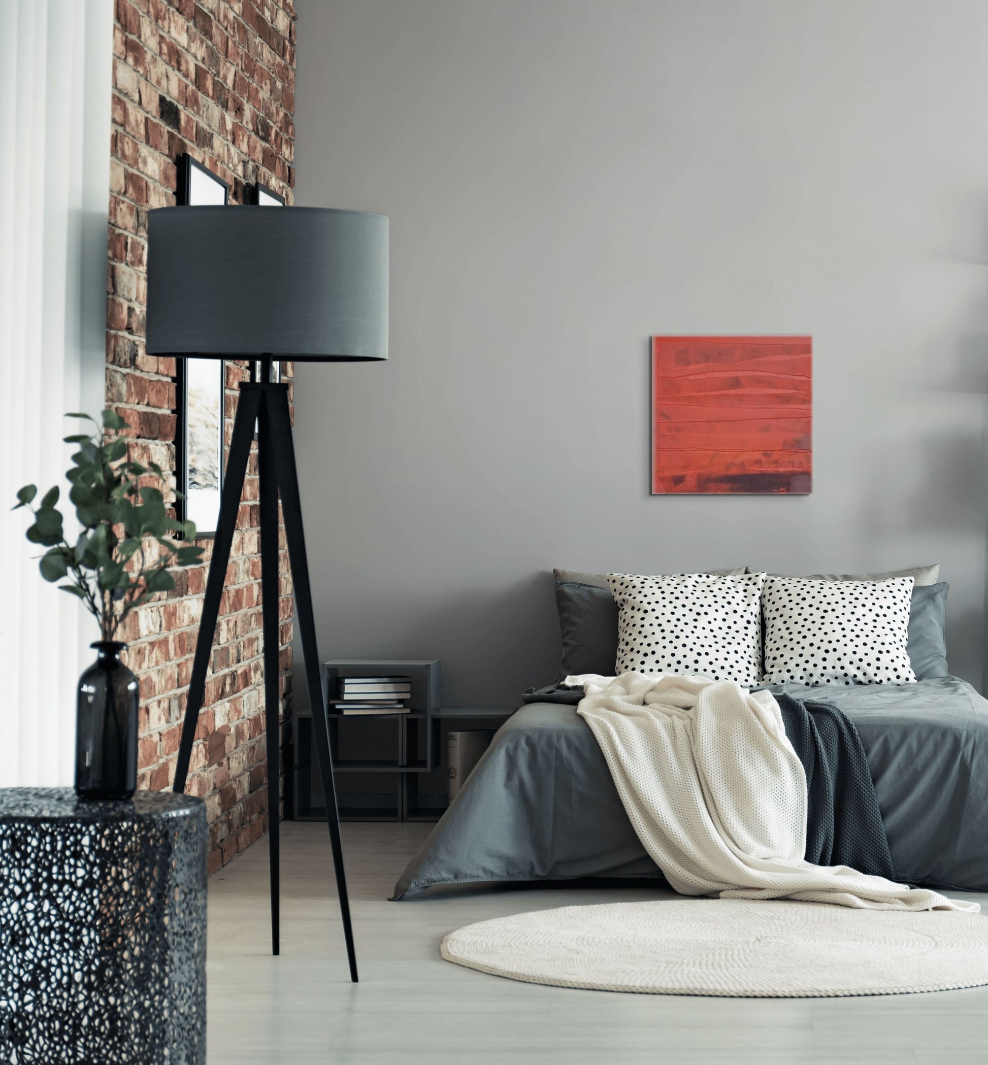 Abstrakta glezna Venēcijas sarkanais Dabīga “akrila” krāsa. Uz augu bāzes, videi draudzīga.  Venēcijas sarkanais pigments no Veronas  ir 100% dabīgs. 